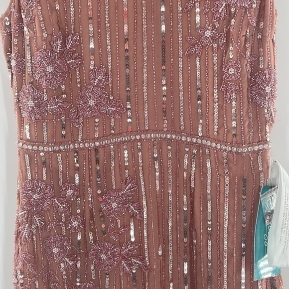 MAC DUGGAL 93592 Rose Floral Beadwork Sleeveless Dress - Picture 12 of 14